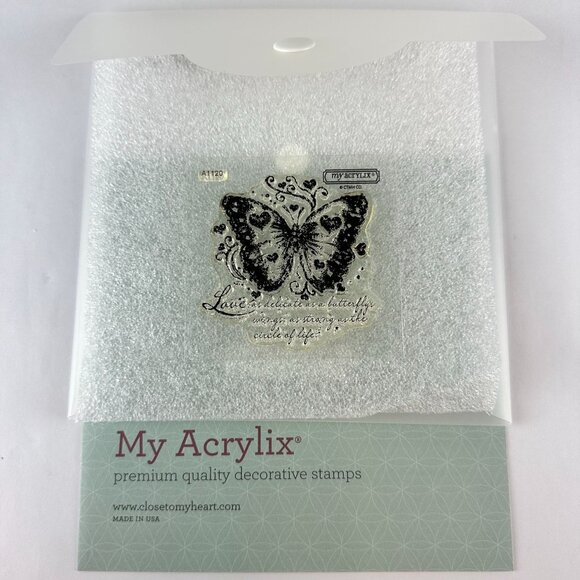 My Acrylix A1120 Quick Cards Butterfly Seasons & Nature Stamp CTMH - Picture 2 of 3